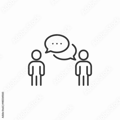 conversation two people icon sign vector