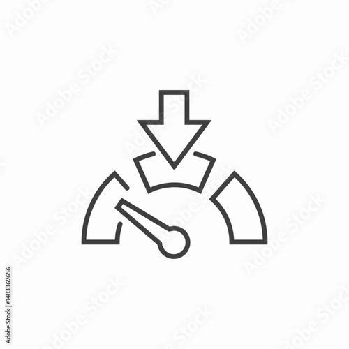 cruise control arrow icon sign vector