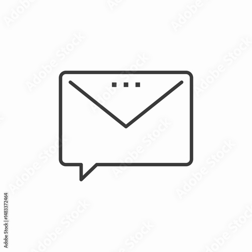 email message notification icon sign vector