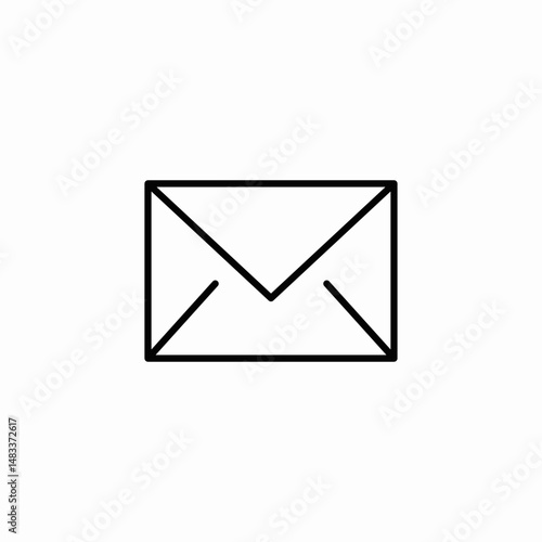 envelope for letter icon sign vector
