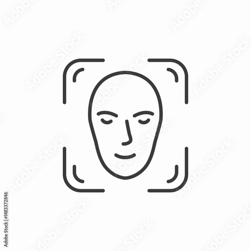 face id recognise icon sign vector