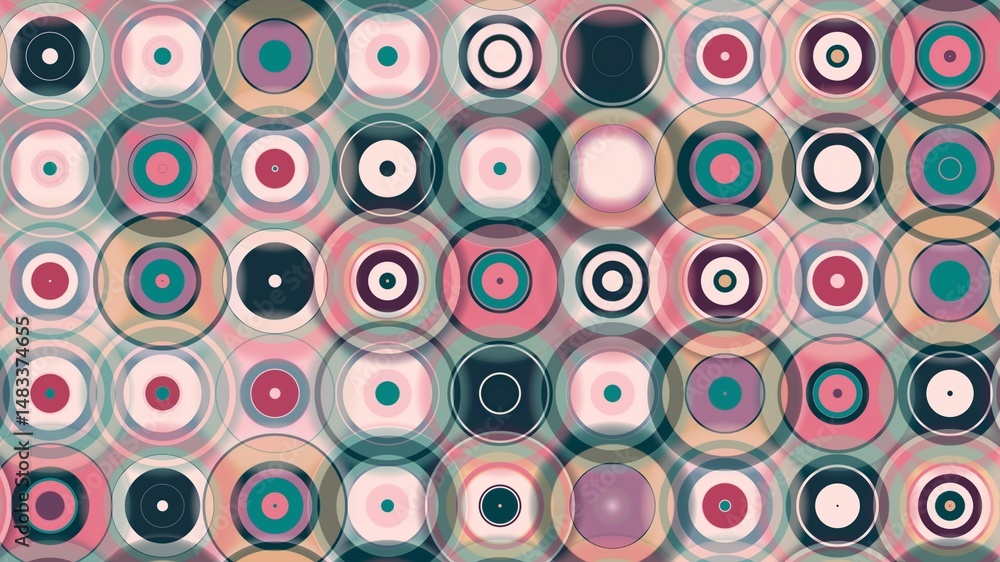 Naklejka premium circle motif, circle pattern, symmetrical, circle lines, wall wallpaper, HD