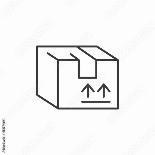fragile item label icon sign vector