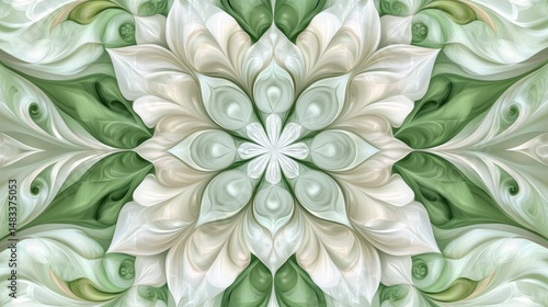 Wallpaper Mural Creating a seamless pattern featuring delicate leaf designs in a tranquil nature setting for graphic arts Torontodigital.ca