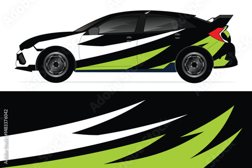 Sporty car design with dynamic graphics on display (3)