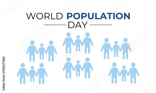World Population Day. Celebrating Global Unity and Awareness on July 11th. Banner, cards, prints, social media, poster, flyer and background design template.