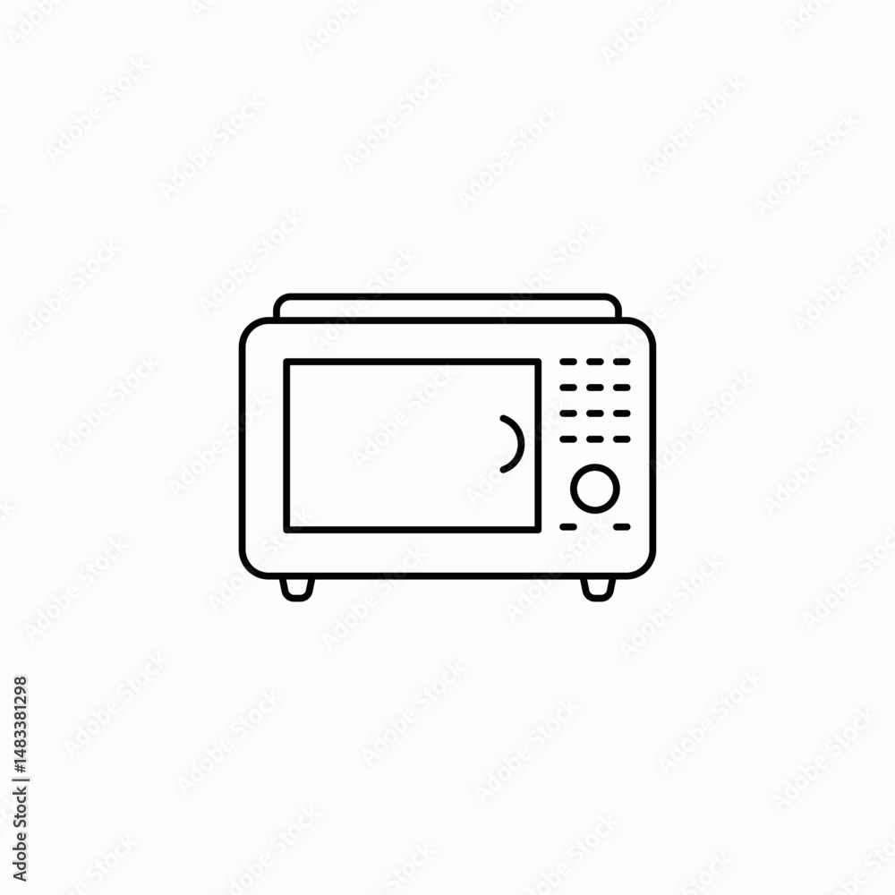 microwave oven icon sign vector microwave oven icon sign vector