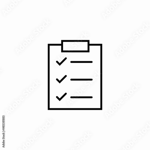 notebook with checkboxes icon sign vector