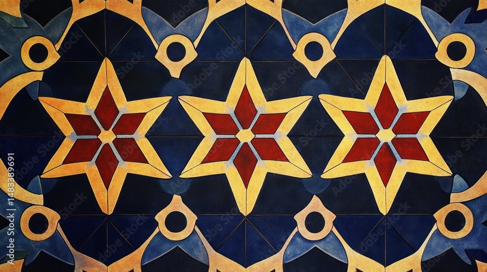 Fototapeta premium Unveiling islamic geometric patterns aesthetic and cultural insights in architectural artistry