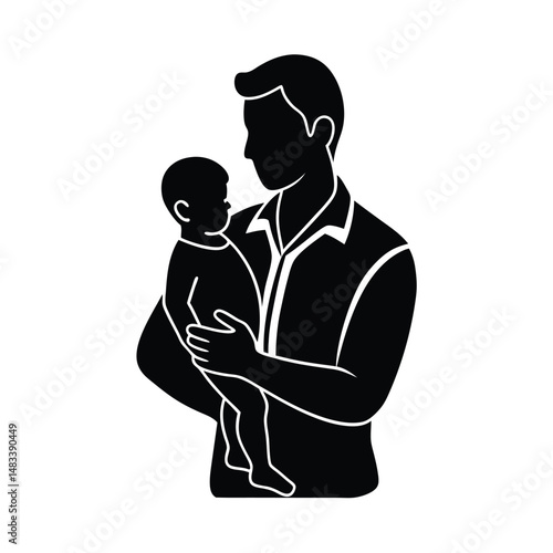 Father, Baby, Silhouette, Holding, Infant, Child, Love, Care, Bond, Family