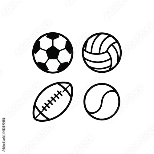 different types of sports balls