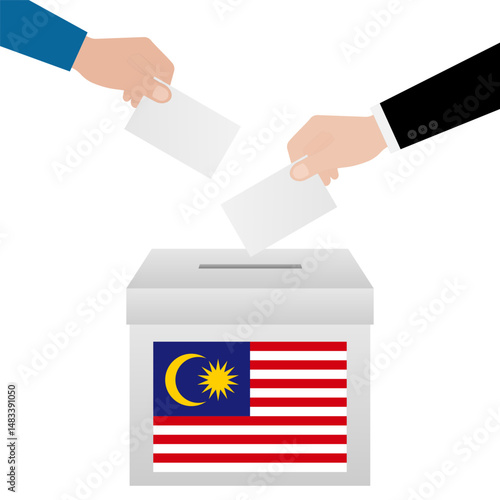 Election in Malaysia. Election Concept. Vector Illustration.