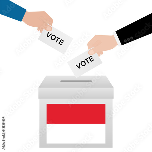 Election in Indonesia. Election Concept. Vector Illustration.