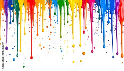 abstract colorful background with splashes. paint running down the wall