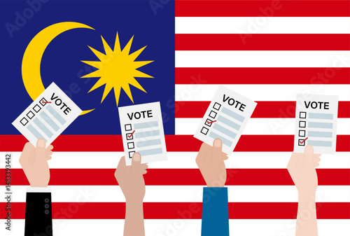 Election in Malaysia. Election Concept. Vector Illustration.