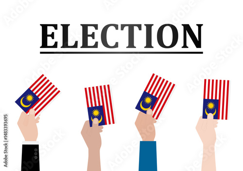 Election in Malaysia. Election Concept. Vector Illustration.