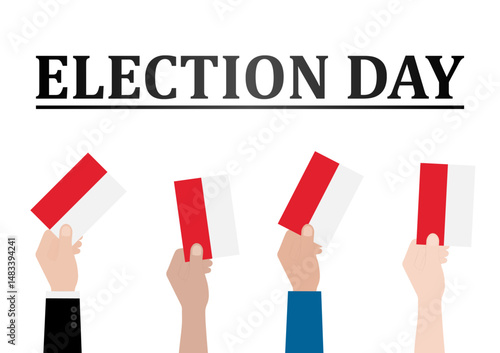 Election in Indonesia. Election Concept. Vector Illustration.
