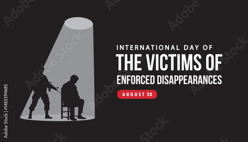 international day of the victims of enforced disappearances vector design concept