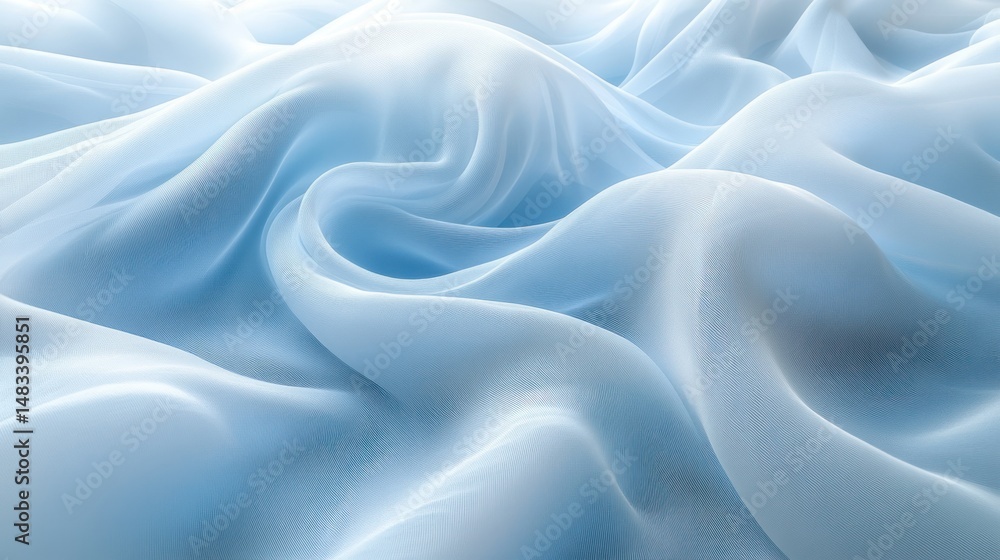 Fototapeta premium Light Blue Fabric Drape (1)