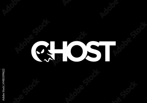 ghost illustration vector logo