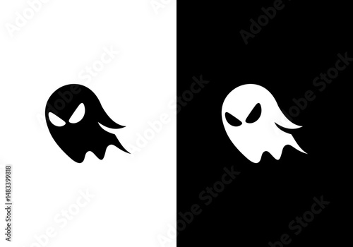 ghost illustration vector logo