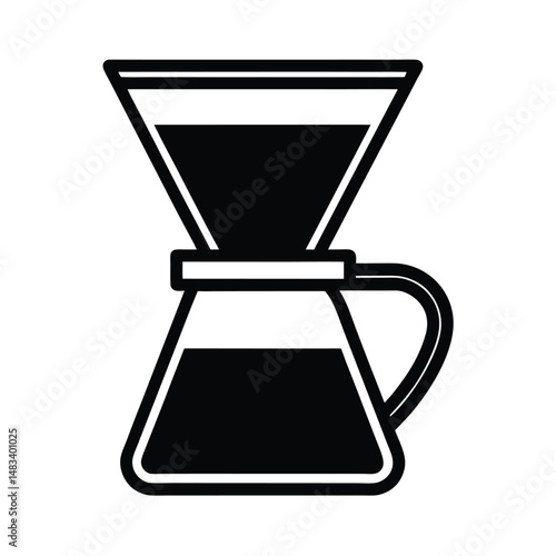 Coffee Brewing Pour Over Glass Carafe Maker Device Equipment
