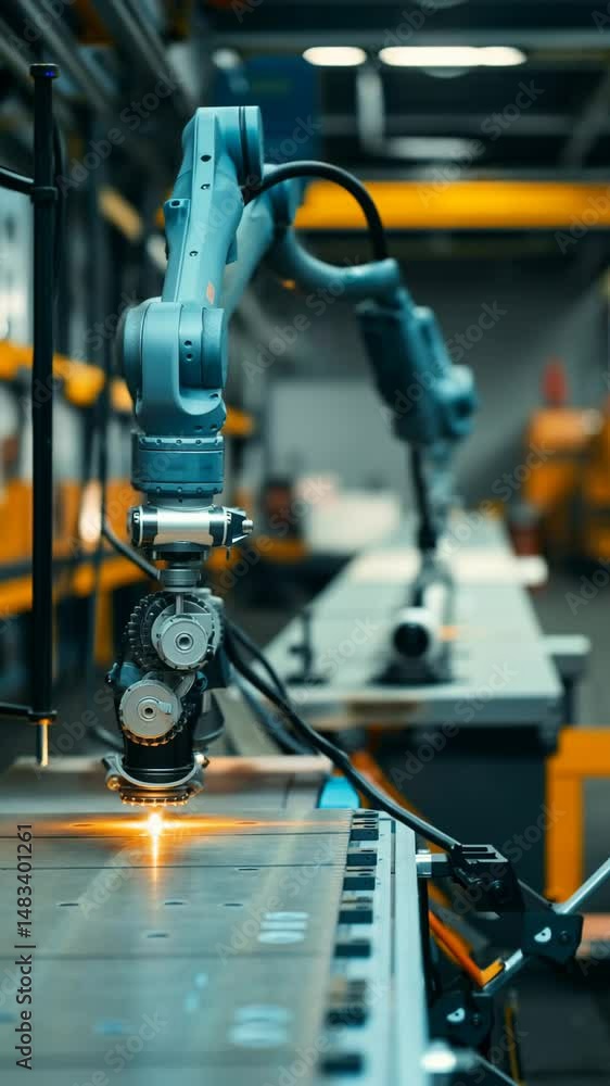 Crafting precision with robotics in an advanced manufacturing facility showcasing skilled technician at work Crafting precision with robotics in an advanced manufacturing facility showcasing skilled technician at work