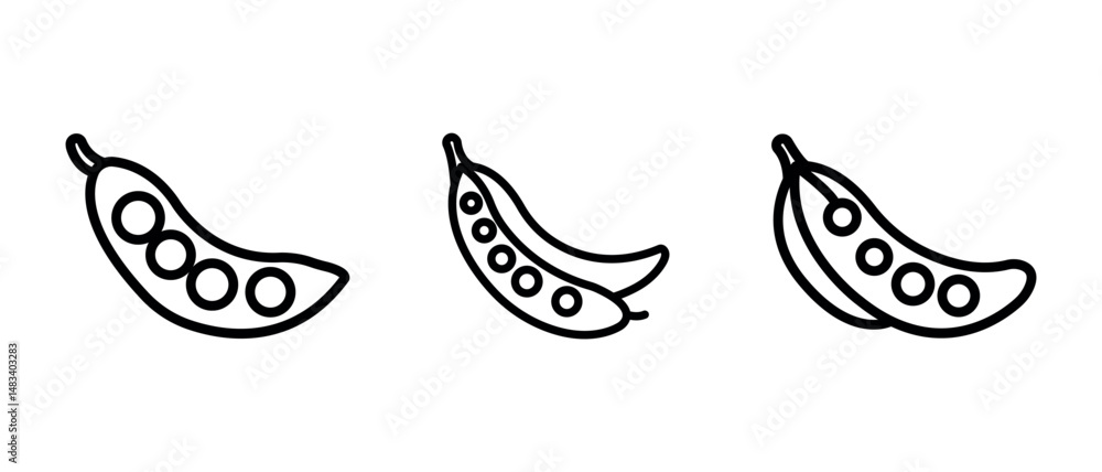 Fototapeta premium Pakiet projektów ikon z konturem lub linią groszku.