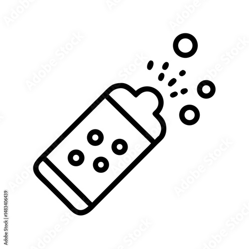 Effervescent Medicine Icon with Bubbles Vector Illustration