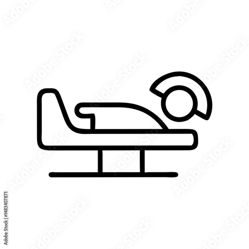 MRI Scanner Icon – Diagnostic Imaging and Medical Equipment Symbol