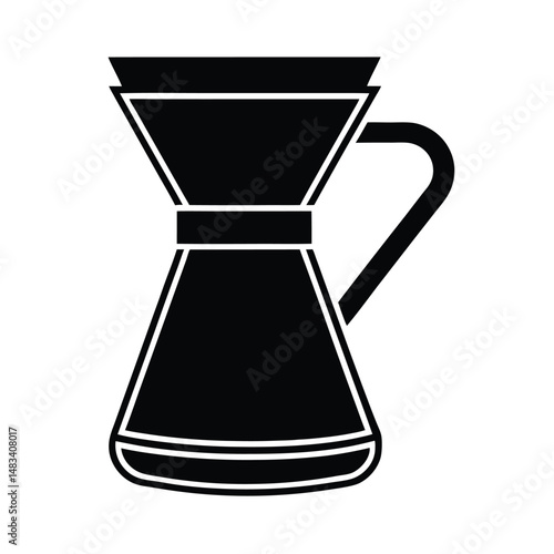 Pour Over Coffee Maker Brewing Device Glass Carafe Filter
