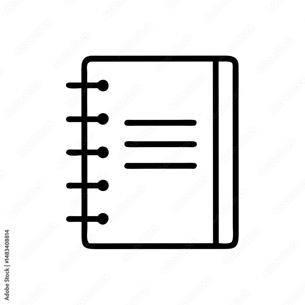 Notebook Icon – Office Journal and Professional Note Taking Symbol Notebook Icon – Office Journal and Professional Note Taking Symbol