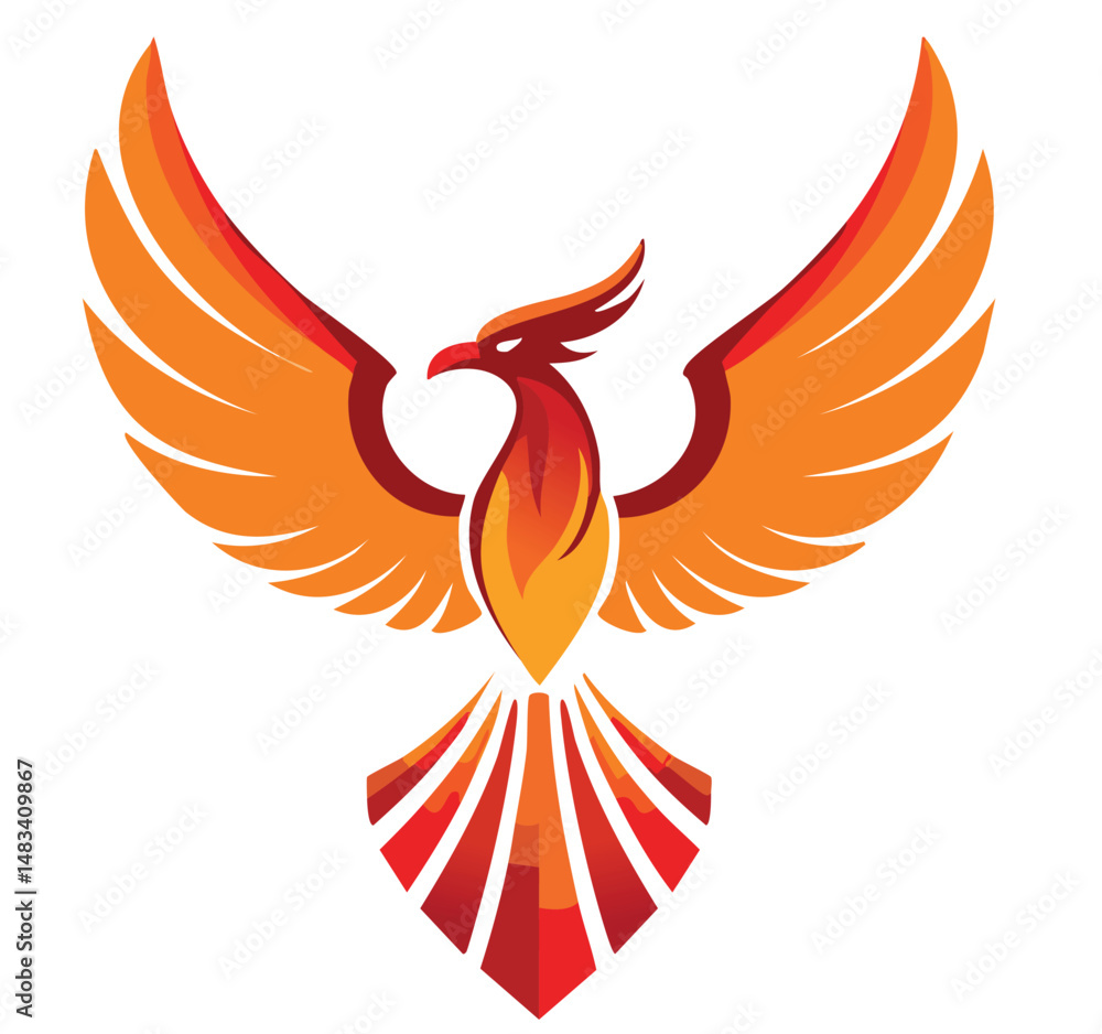 Obraz premium Phoenix bird logo design