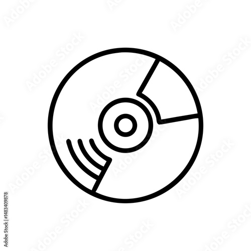 Optical Disc Storage Icon – CD, DVD, and Data Storage Symbol