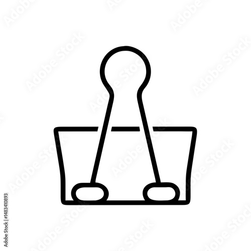 Paper Clip Icon – Office Binding and Document Organisation Symbol