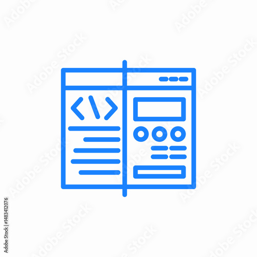 code htmlcss web development or programming icon sign vector