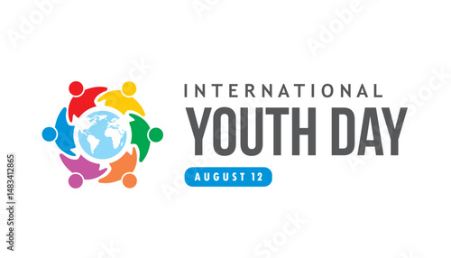 international youth day vector design concept