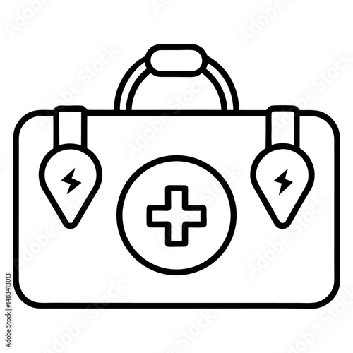 Heart Attack Icon – Simple Figure Illustrating Heart Pain