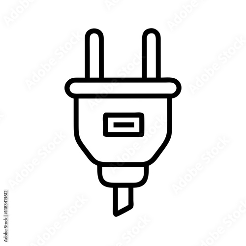 Plug Adapter Power Icon Representing Electrical Conversion, Power Supply, and Device Compatibility