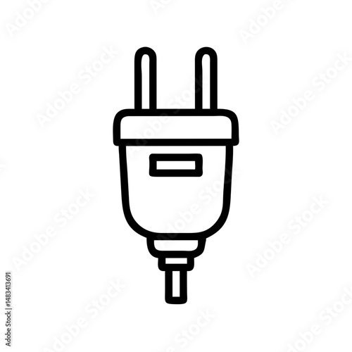Plug Adapter Power Icon Representing Electrical Conversion, Power Supply, and Device Compatibility
