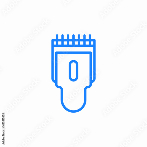hair or beard trimmer with attachment icon sign vector