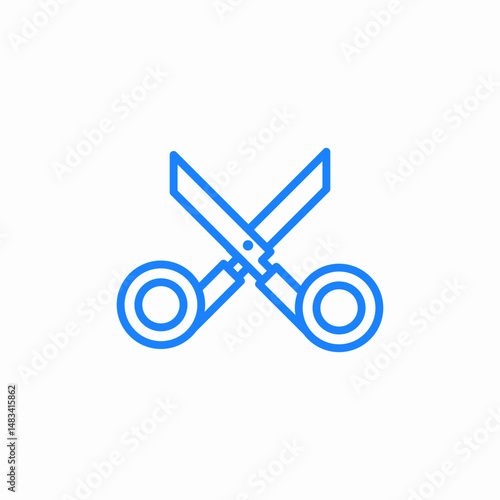 hairdressing scissors icon sign vector