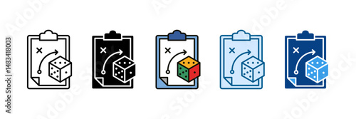 Strategic Gamble Icon Set Multiple Style Collection