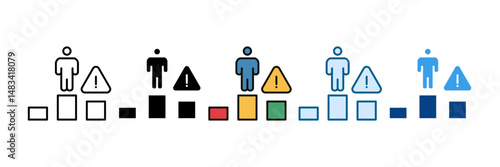 Competition Risks Icon Set Multiple Style Collection