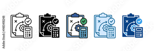 Project Uncertainty Icon Set Multiple Style Collection