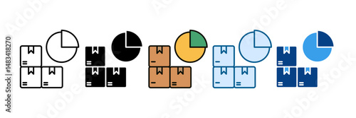 Market Saturation Icon Set Multiple Style Collection