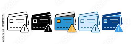 Credit Risk Icon Set Multiple Style Collection
