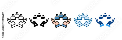 Workplace Diversity Icon Set Multiple Style Collection