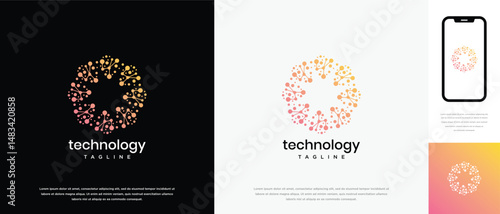 Nature tree logo design. Nature tree logo template in hexagon shape. Nature logo symbol icon