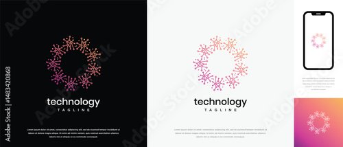 Nature tree logo design. Nature tree logo template in hexagon shape. Nature logo symbol icon